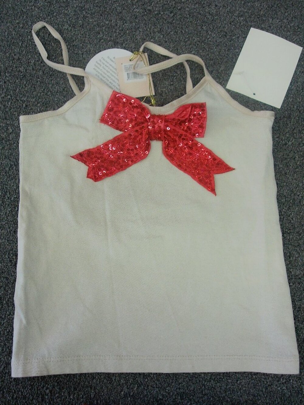 Tutu Du Monde - Bedazzled Red Bow Tank Top